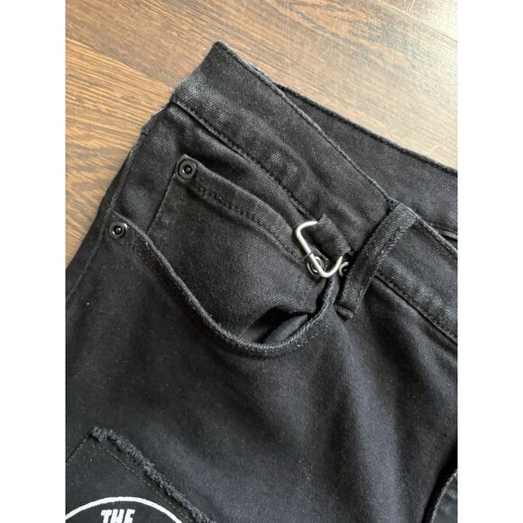NEW Hot Topic Misfits x Social Collision Jeans - 34x32- Black Patch Grunge Punk - Picture 9 of 16